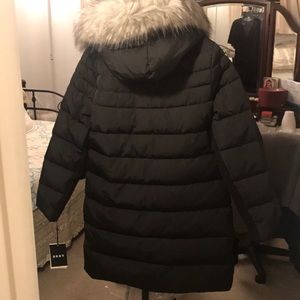 DKNY Black Down Coat Size M
